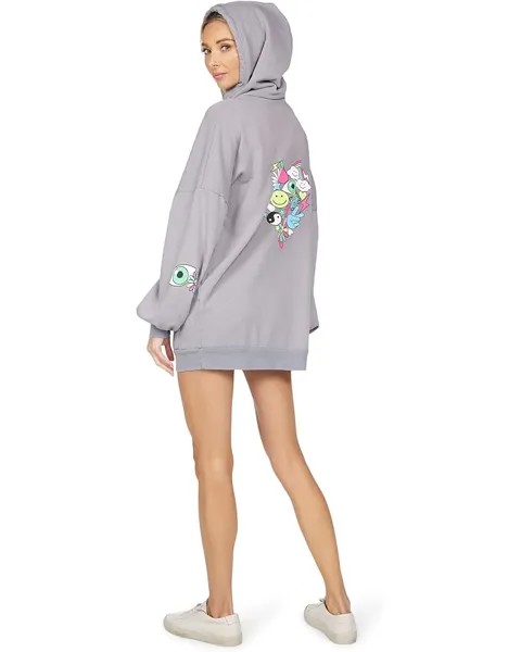 Платье Lauren Moshi Desiree Hoodie Dress, серый