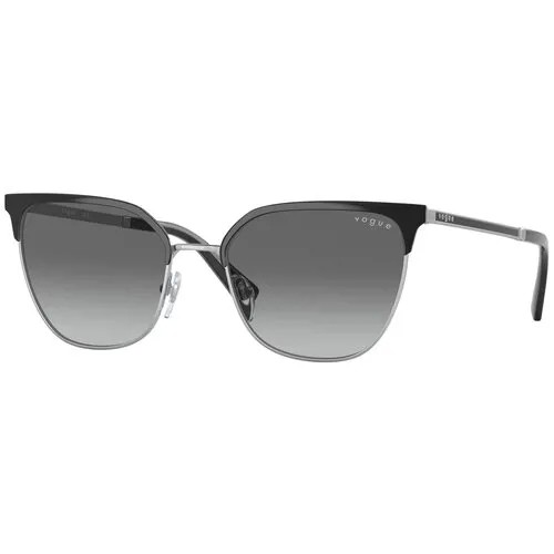 Солнцезащитные очки Vogue eyewear, клабмастеры, оправа: металл, градиентные, для женщин, черный