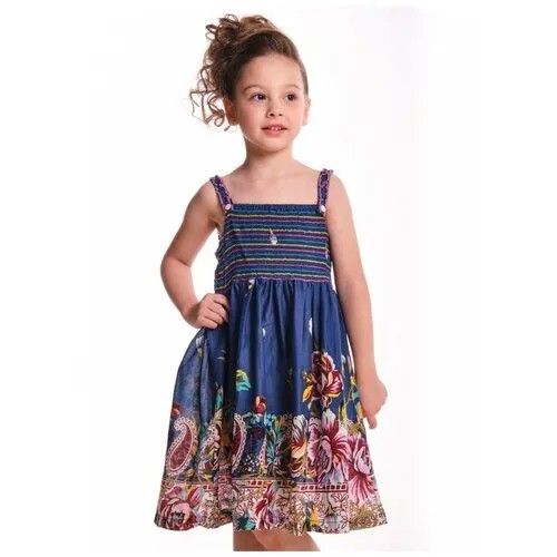 Сарафан Mini Maxi, хлопок, флористический принт, размер 98, мультиколор