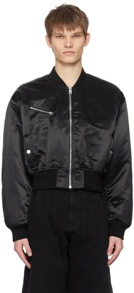 Черный укороченный бомбер Mugler, цвет Black