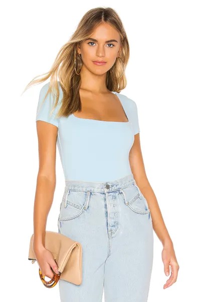 Боди superdown Al Square Neck, цвет Baby Blue