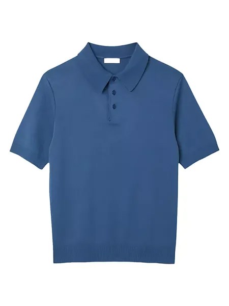 Хлопковая рубашка-поло Sandro, синий