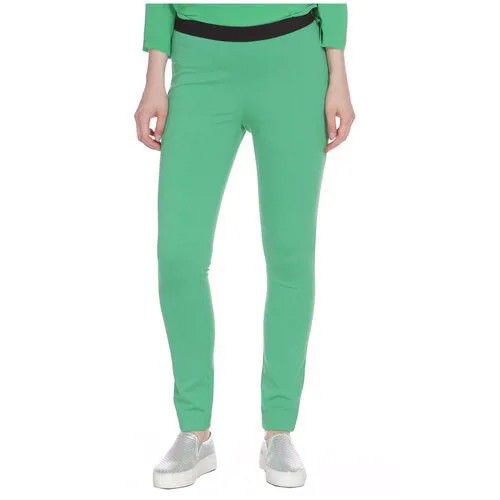 Брюки  Liviana Conti, прямой силуэт, повседневный стиль, карманы, размер 42, зеленый