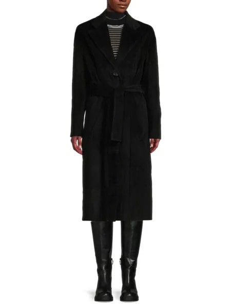 Пальто Proenza Schouler с поясом и заниженными плечами, черный