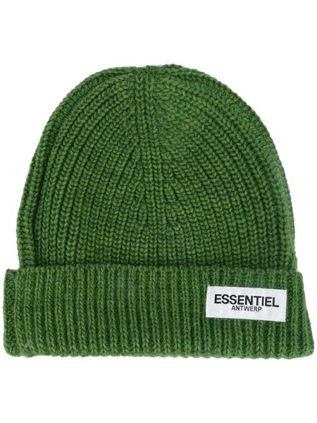 Essentiel Antwerp шапка бини с нашивкой-логотипом
