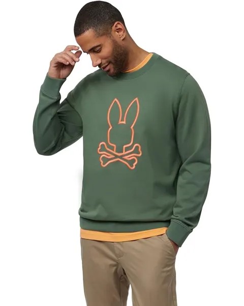 Толстовка Psycho Bunny Floyd Micro French Terry, цвет Agave Green