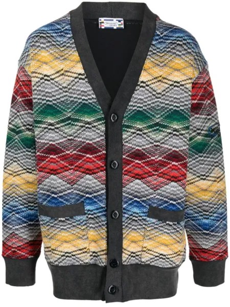 Missoni кардиган Zigzag с V-образным вырезом, серый
