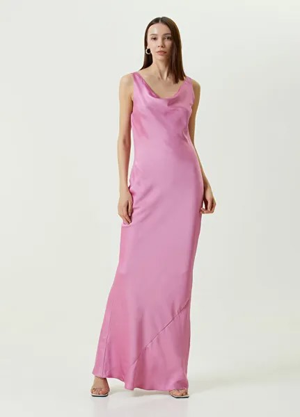 Розовое вечернее платье макси с овальным вырезом Norma Kamali