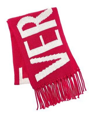 Женский шерстяной шарф Versace Logo Intarsia Maxi, розовый