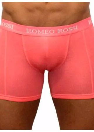 Romeo Rossi Трусы боксеры с классической посадкой с профилированным гульфиком, размер S, коралловый
