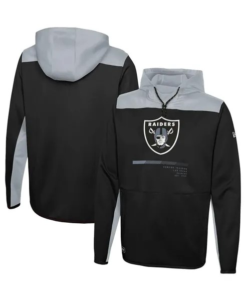 Мужской черный пуловер с капюшоном Las Vegas Raiders Joint Authentic Hard Hitter New Era