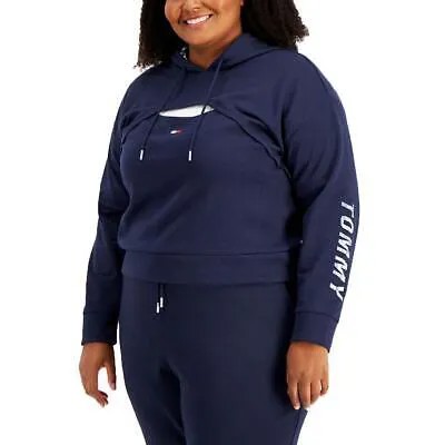 Женская темно-синяя толстовка с капюшоном Tommy Hilfiger Sport Plus 1X BHFO 4303