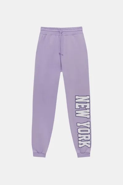 Спортивные брюки женские Pull&Bear PUL550790486 фиолетовые XXS. Доставка из-за рубежа.
