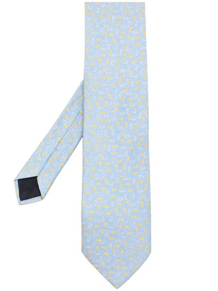 Hermès жаккардовый галстук pre-owned с узором