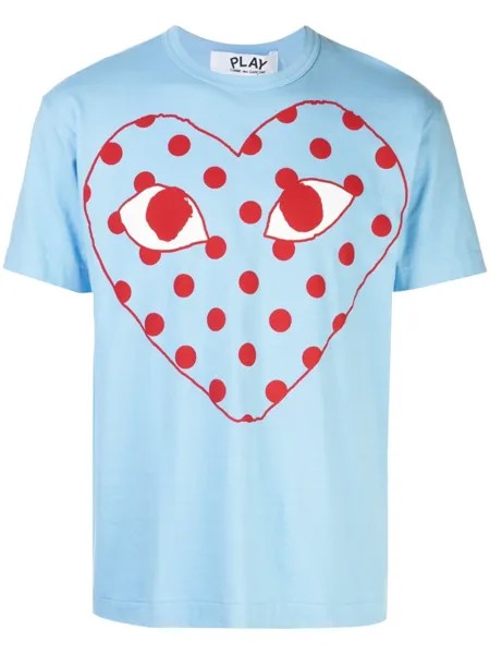 Comme Des Garçons Play футболка с логотипом, синий