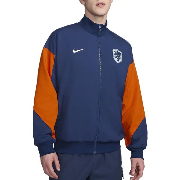 Спортивная куртка Dri-FIT для мужчин, цвет синий/безопасный оранжевый/белый Nike, синий/оранжевый/белый