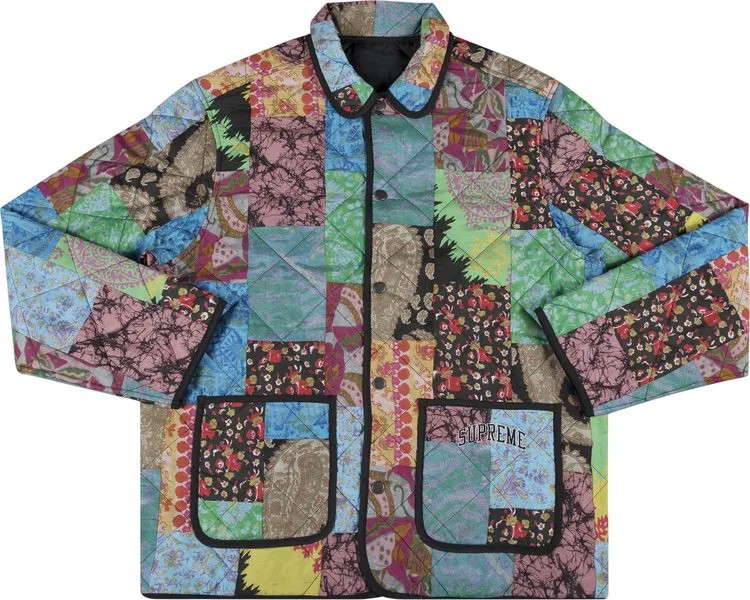 Куртка Supreme Reversible Patchwork Quilted Jacket 'Multi', разноцветный
