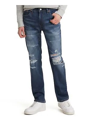 Мужские темно-синие зауженные спортивные джинсы LEVIS стрейч W34/L30