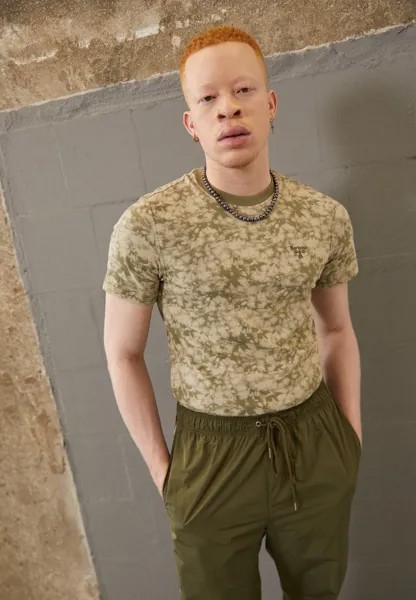 Футболка с принтом Barbour, темно-зеленый