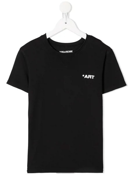 Zadig & Voltaire Kids футболка с принтом