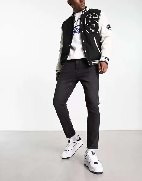 Темно-серые джинсы-морковки Pull&Bear