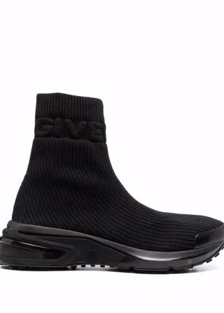 Givenchy кроссовки-носки с тисненым логотипом
