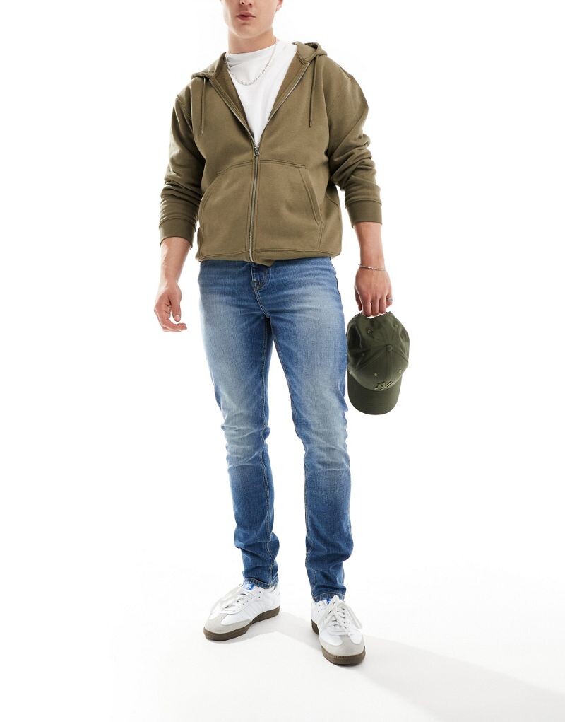 ASOS DESIGN – темно-синие джинсы скинни