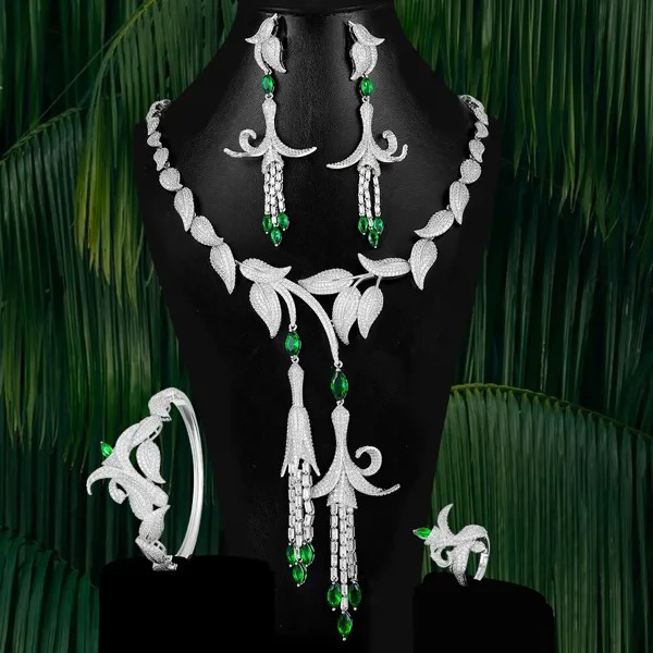 Missvikki роскошное Африканское ожерелье с кисточкой комплект ювелирных изделий австрийская кисточка с кристаллом бриллиант ожерелье кольцо женское Рождественский подарок