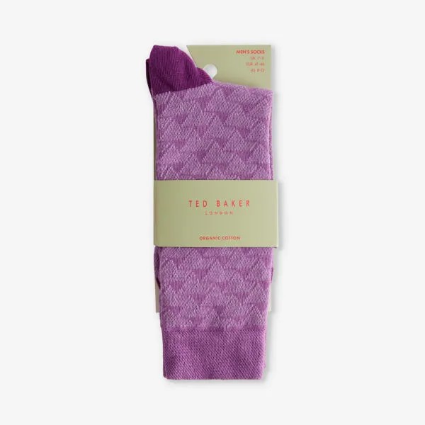 Носки эластичной вязки sokksev с геометричным узором Ted Baker, фиолетовый