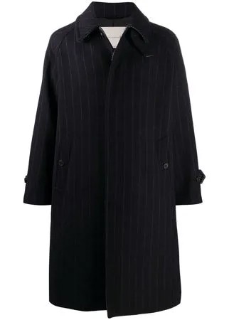 Mackintosh пальто длины миди в тонкую полоску