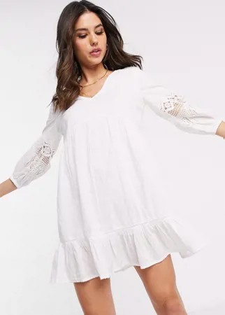 Белое пляжное платье мини Accessorize-Белый