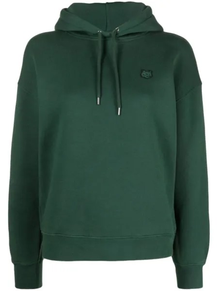 Maison Kitsuné худи с вышитым логотипом, зеленый