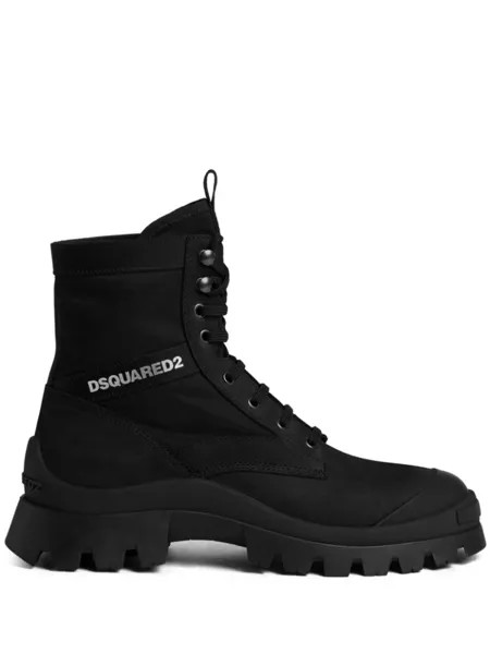 Dsquared2 ботинки на шнуровке с логотипом, черный