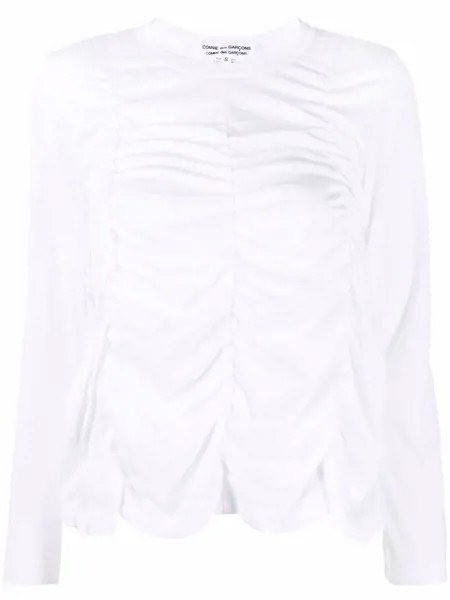 Comme Des Garçons Comme Des Garçons топ с круглым вырезом и сборками