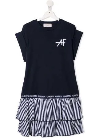 Alberta Ferretti Kids платье из джерси с оборками