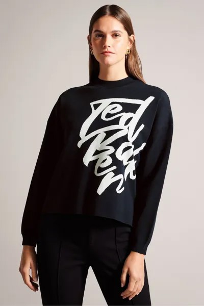 Жаккардовый свитер emally с логотипом Ted Baker, синий
