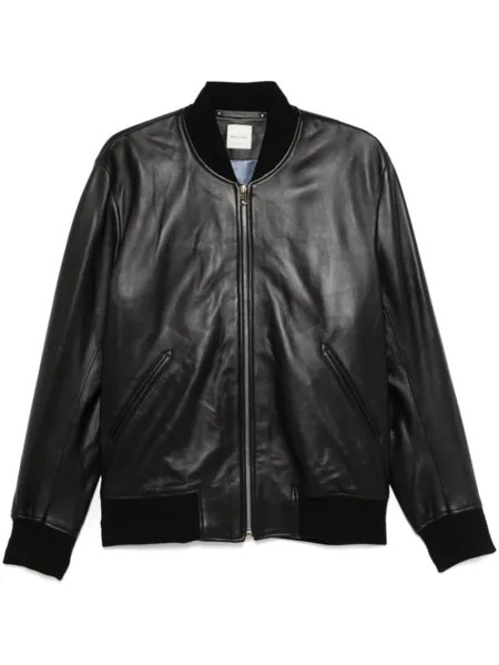 Paul Smith кожаный бомбер, коричневый