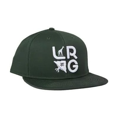 Кепка Snapback LRG Lifted Research Group Stacked Logo (темно-зеленая) с 6 панелями