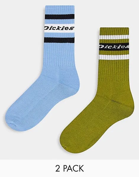Две пары зеленых и синих носков Dickies Genola