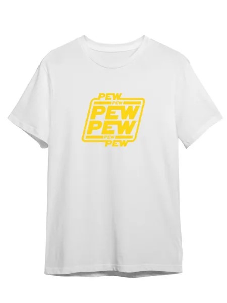 Футболка унисекс СувенирShop Star Wars/Pew/Звездные войны 40 белая S
