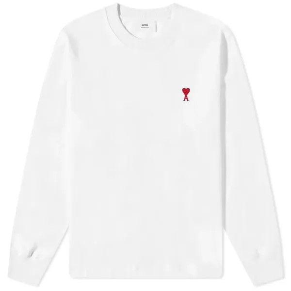 Футболка AMI Long Sleeve Small A Heart Tee