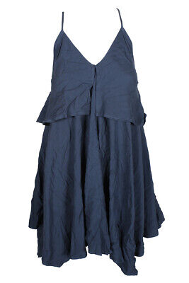 Синее асимметричное платье-комбинация Auda без рукавов Jack By Bb Dakota L