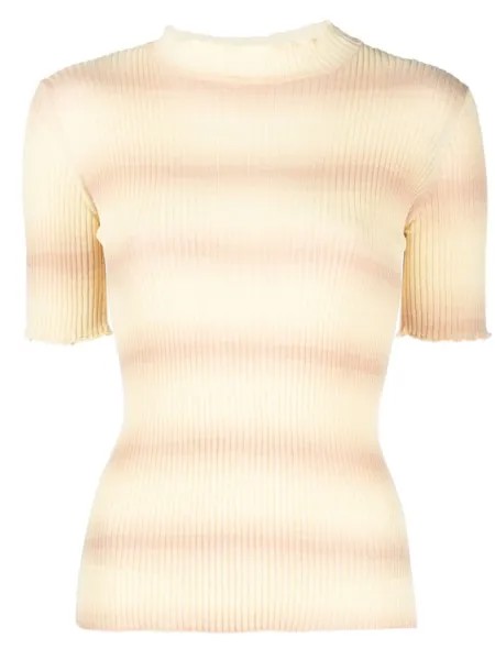 A.P.C. Victoire striped knitted top, желтый