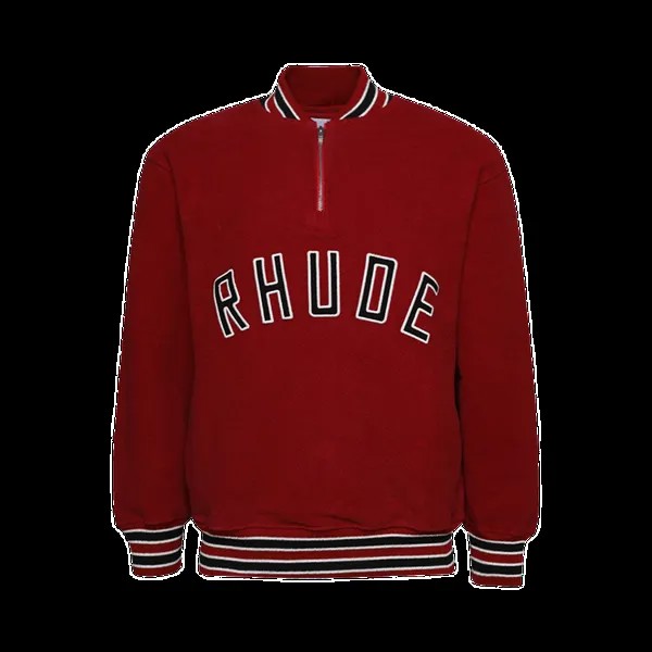 Куртка Rhude Quarter Zip Varsity 'Vintage Red', красный