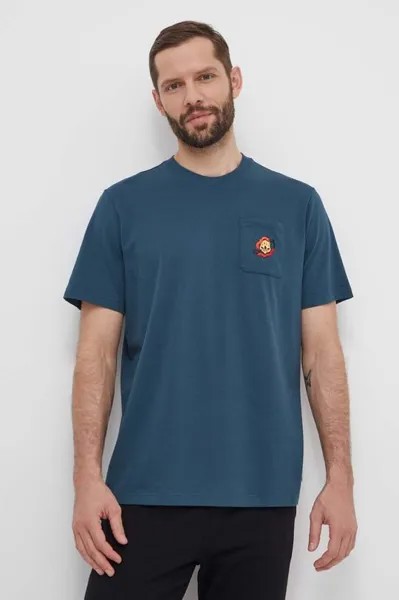 Хлопковая футболка adidas Originals, бирюзовый