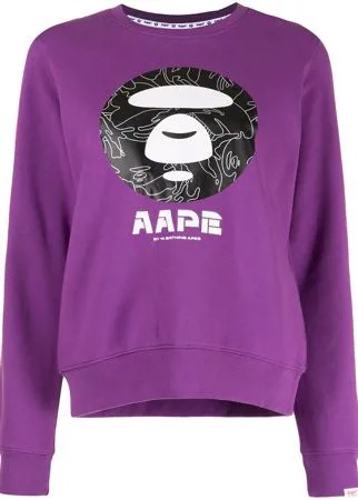 AAPE BY *A BATHING APE® толстовка с круглым вырезом и логотипом