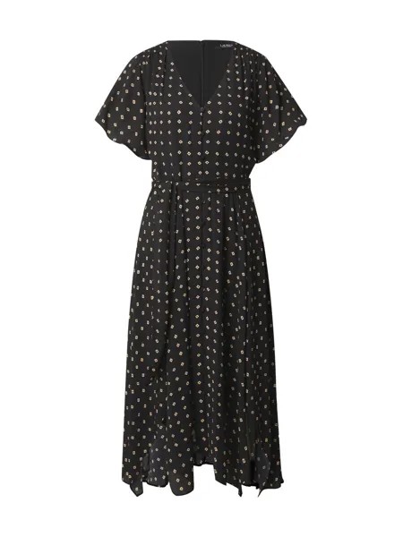 Платье Lauren Ralph Lauren DRAPEY POLY, черный