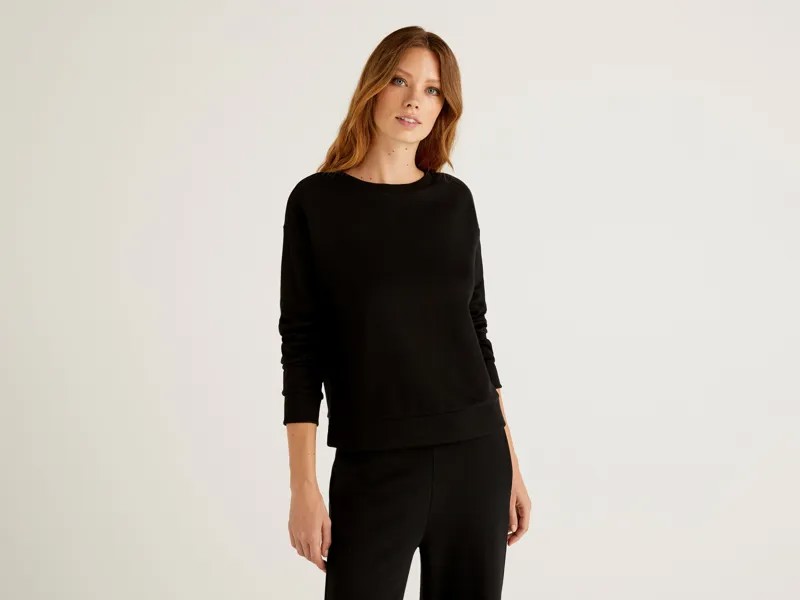 Свитшот женский United Colors of Benetton 21A_3CMAE1AH4 черный S
