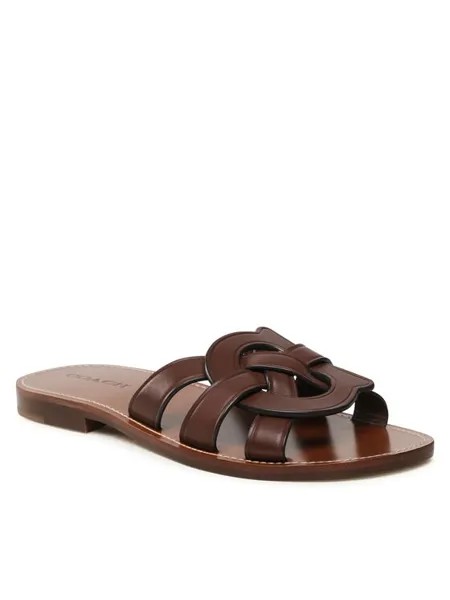 Мюли женские Coach Issa Leather Sandal CI222 коричневые 37 EU