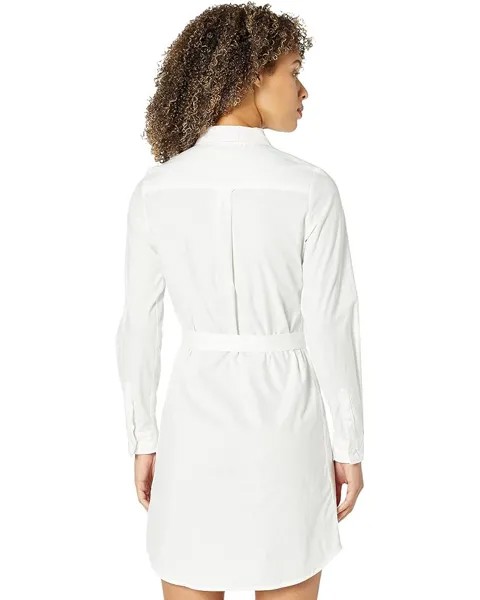 Платье U.S. POLO ASSN. Long Sleeve Solid Stretch Oxford Dress, цвет Optic White